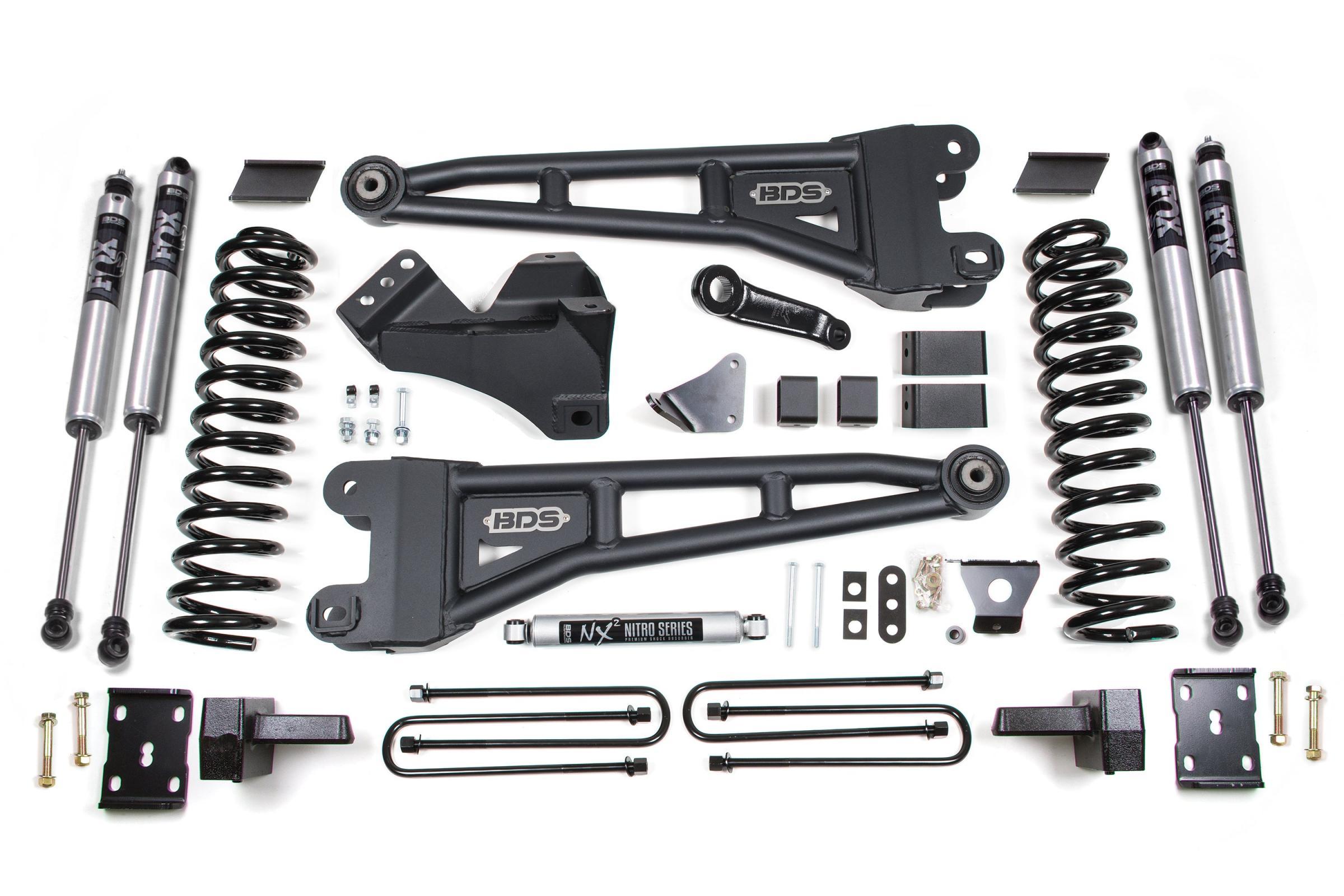 BDS Suspension 6 Inch Lift Kit w/ Radius Arm Ford F250/F350 Super Duty 08-10 4WD Gas Block without Factory Overload Fox 2.0 Performance (2008-2010 F-350 Super Duty, F-250 Super Duty) - BDS1956FS