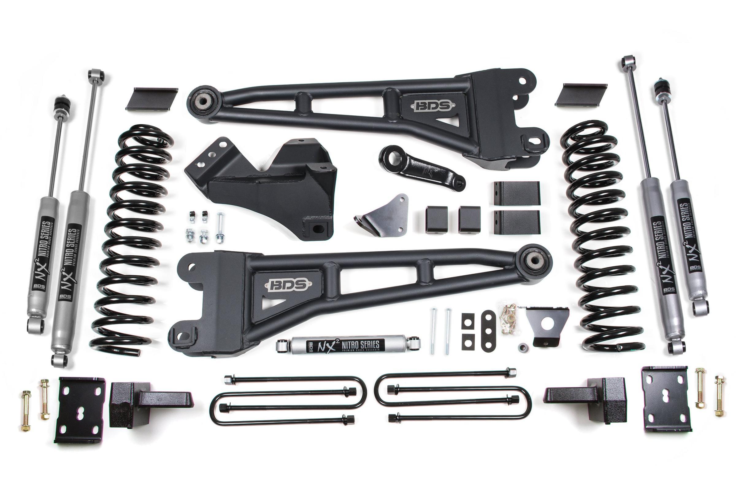 BDS Suspension 6 Inch Lift Kit w/ Radius Arm Ford F250/F350 Super Duty 08-10 4WD Gas Block without Factory Overload NX2 Nitro (2008-2010 F-350 Super Duty, F-250 Super Duty) - BDS1956H