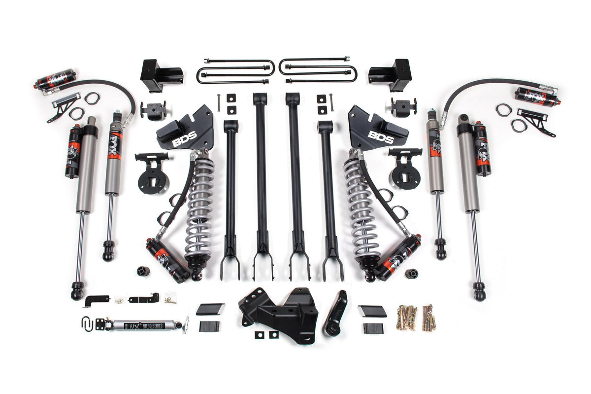 BDS Suspension 5 Inch Lift Kit w/ 4-Link FOX 2.5 Performance Elite Coil-Over Conversion Ford F250/F350 Super Duty 20-22 4WD Diesel (2020-2022 F-350 Super Duty, F-250 Super Duty) - BDS1972FPE