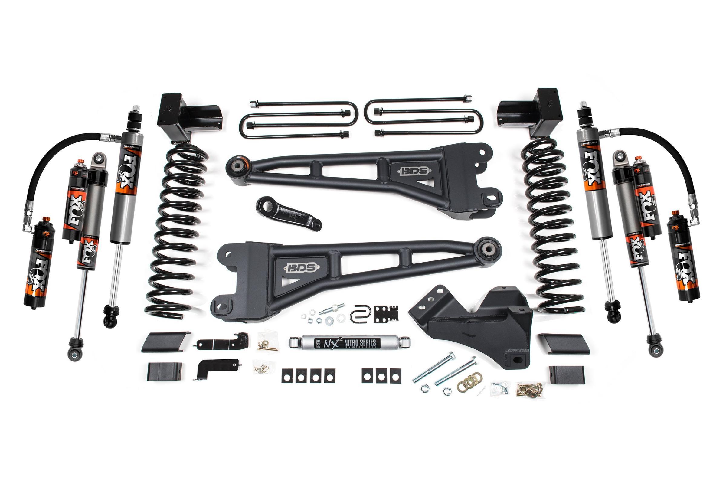 BDS Suspension 5 Inch Lift Kit w/ Radius Arm Ford F250/F350 Super Duty 20-22 4WD Gas Fox 2.4 Performance Elite Shocks (2020-2022 F-350 Super Duty, F-250 Super Duty) - BDS1990FPE