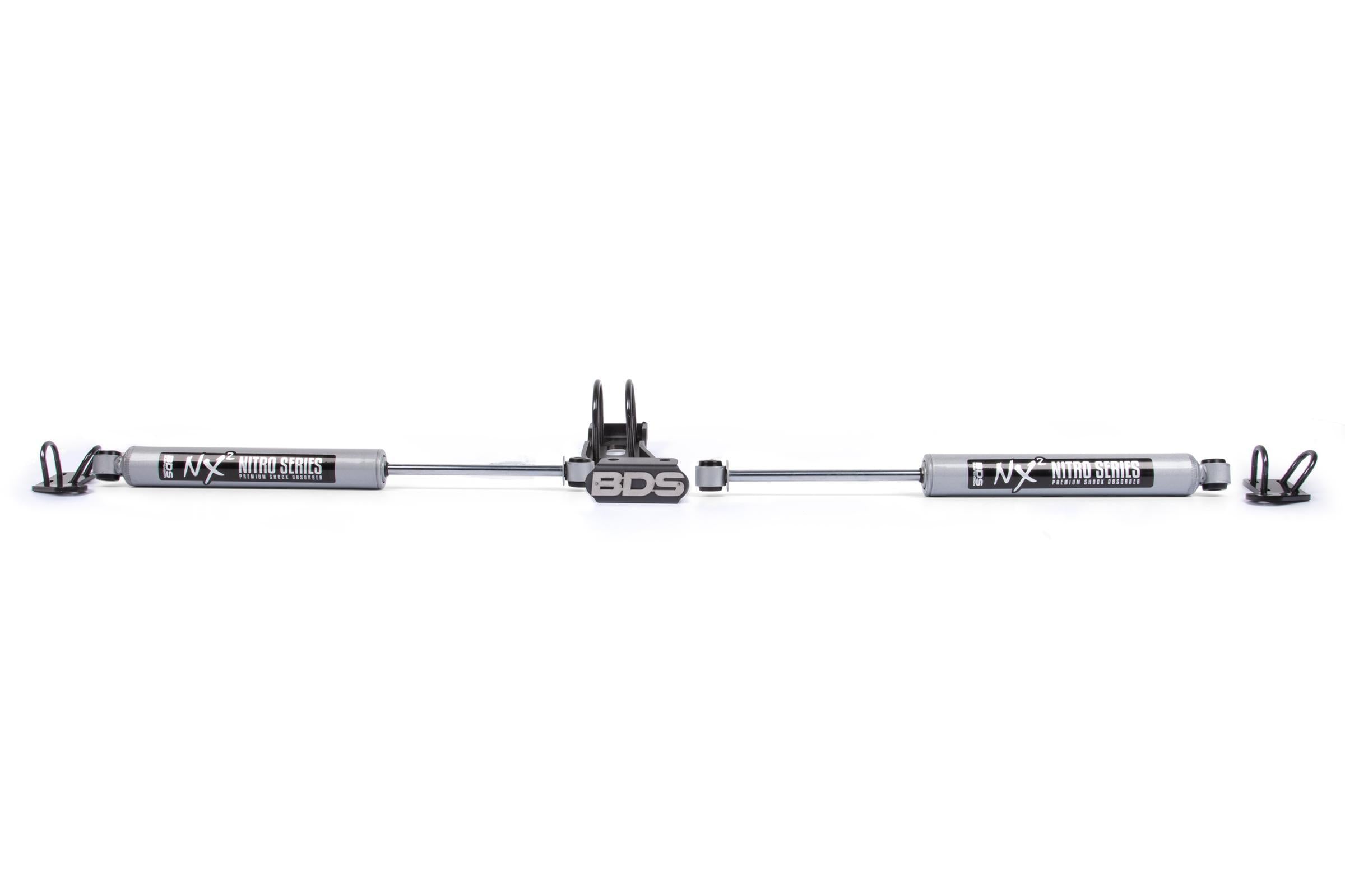 BDS Suspension Dual Steering Stabilizer Kit w/ NX2 Shocks Silverado/Sierra Truck 73-87 and SUV 69-91 4WD With OE Stabilizer - BDS2009DH