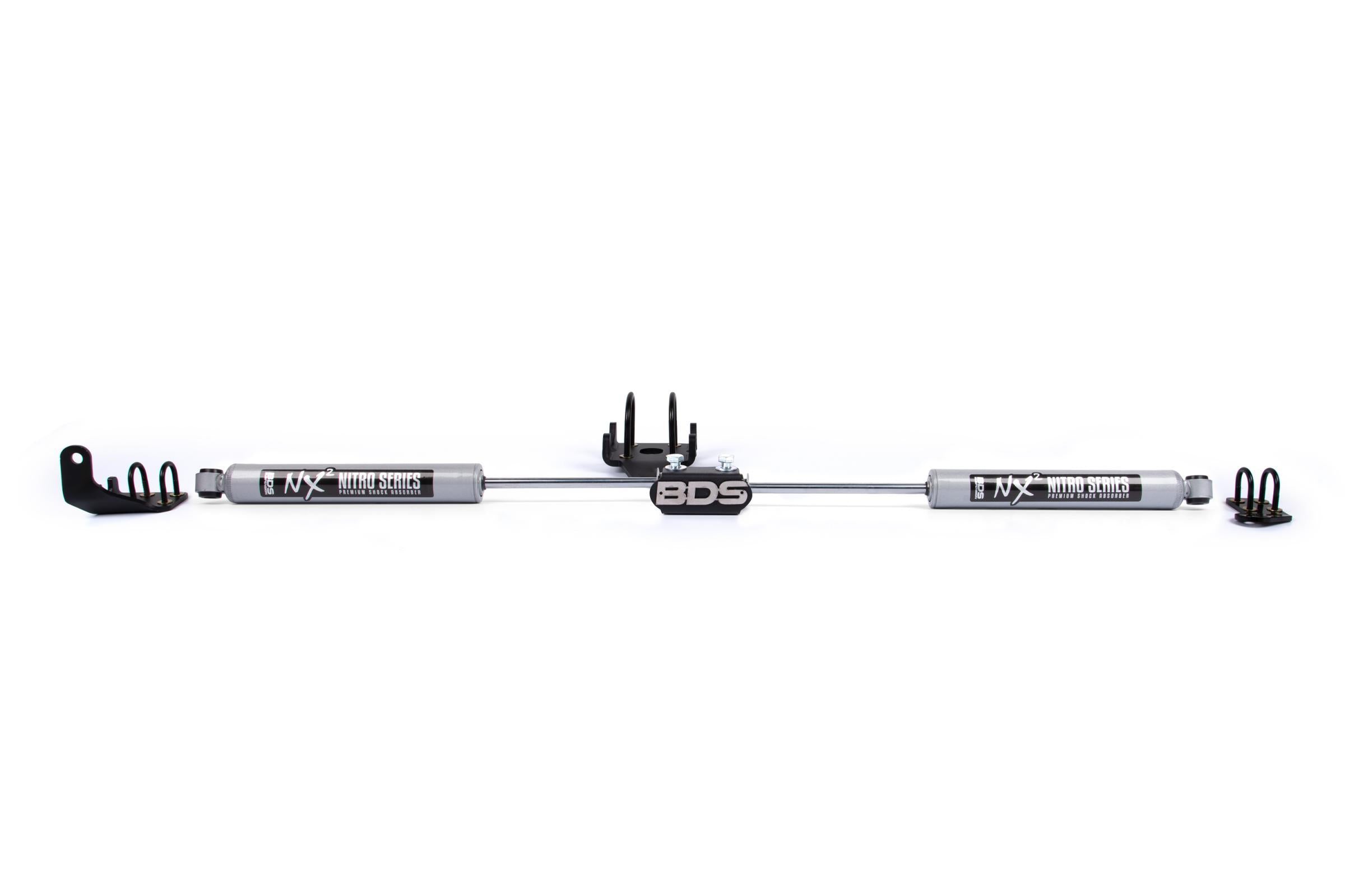 BDS Suspension Dual Steering Stabilizer Kit w/ NX2 Shocks Dodge Ram 1500 94-01 and 2500/3500 Y-Style 94-08 4WD - BDS2013DH