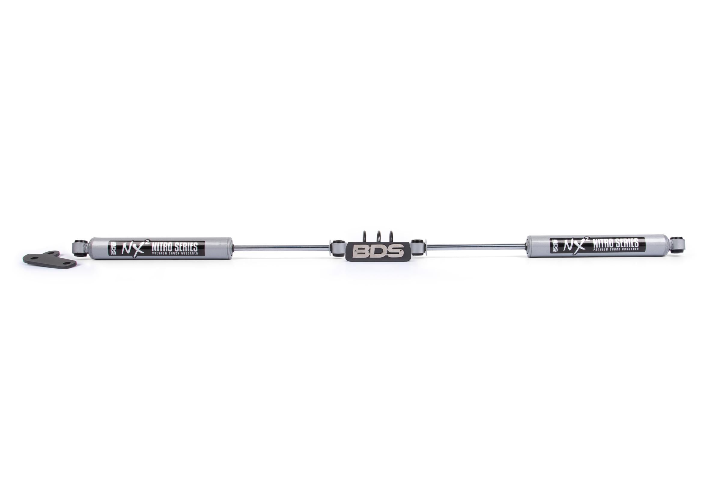 BDS Suspension Dual Steering Stabilizer Kit w/ NX2 Shocks Ford F250/F350 Super Duty 99-04 4WD (2000-2005 F-350 Super Duty, F-250 Super Duty, Excursion) - BDS2025DH