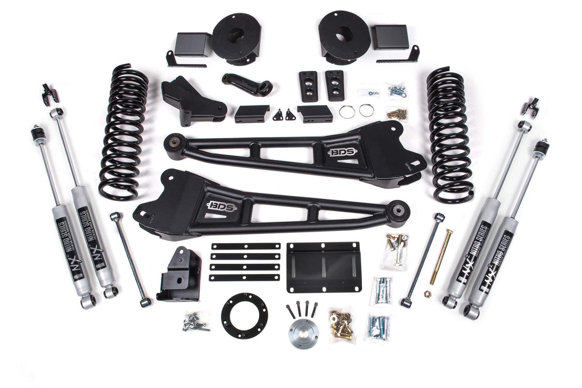 BDS Suspension 6 Inch Lift Kit w/ Radius Arm Ram 2500 w/ Rear Air Ride 14-18 4WD Diesel Fox 2.0 Performance Shocks (2014-2018 2500) - BDS2102FS
