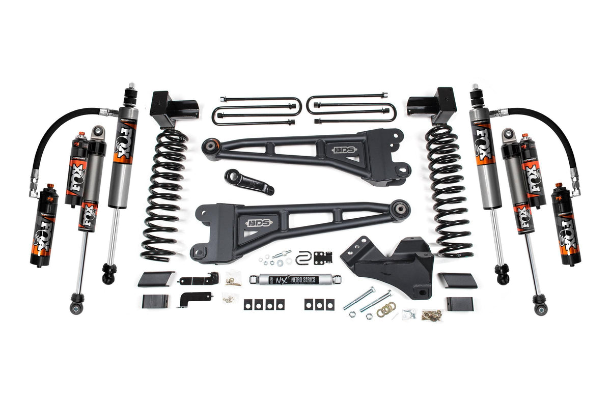 BDS Suspension 5 Inch Lift Kit w/ Radius Arm FOX 2.5 Coil-Over Conversion Performance Elite Ford F250/F350 Super Duty 23-24 4WD Diesel Block W/Factory Overload FOX 2.5 Performance Elite - BDS2206FPE