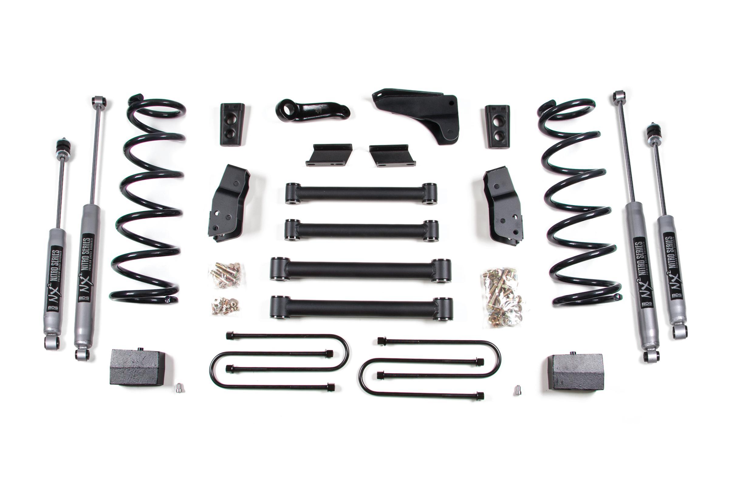 BDS Suspension 6 Inch Lift Kit Dodge Ram 1500 Mega Cab 06-07 4WD Leaf Springs 4 Inch Axle Fox 2.0 Performance (2006-2007 Ram 1500) - BDS270FS
