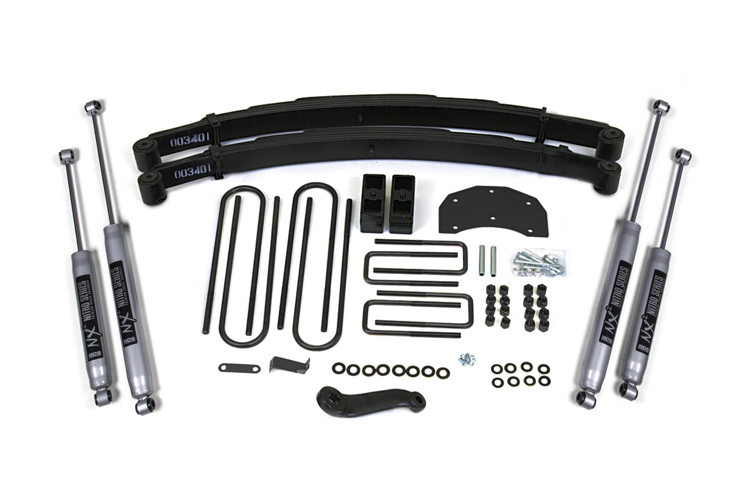 BDS Suspension 4 Inch Lift Kit Ford F350 Monobeam 80-96 4WD NX2 Nitro Shocks (1980-1996 F-350) - BDS308H