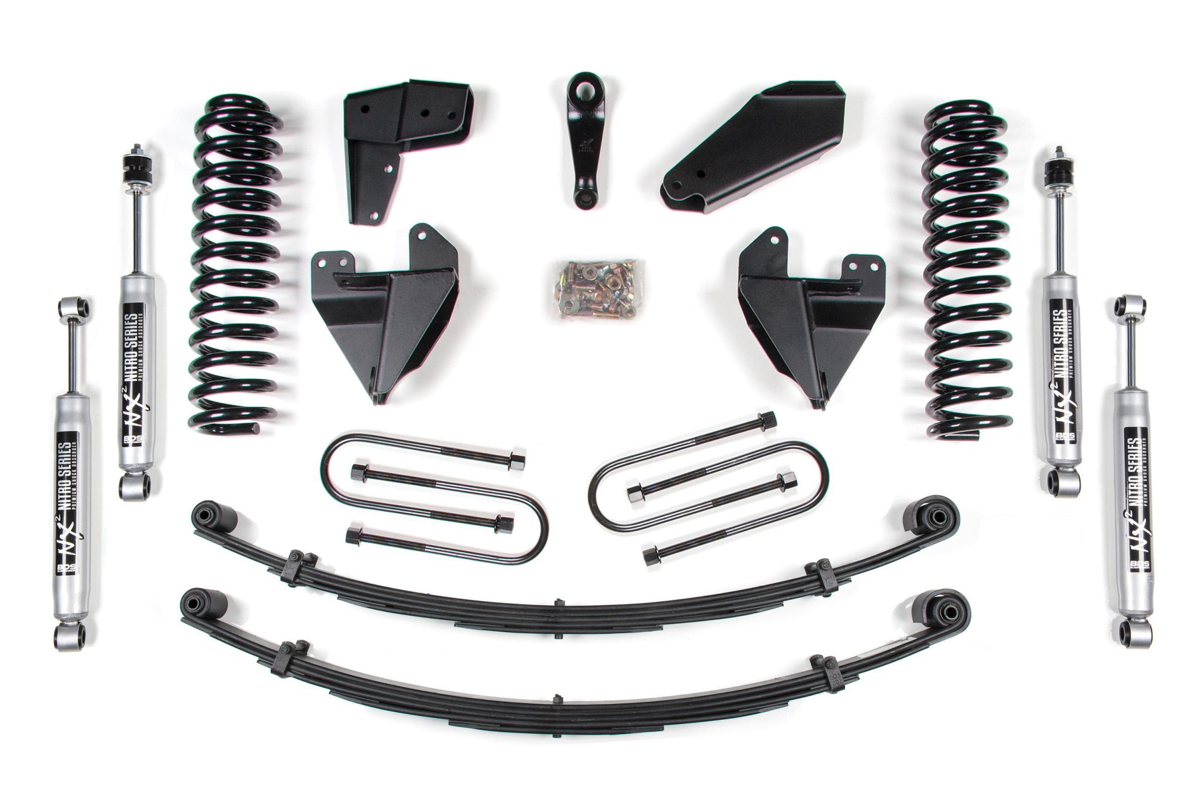 BDS Suspension 6 Inch Lift Kit Ford F150/Bronco 80-96 4WD Leaf Springs NX2 Nitro - BDS368H