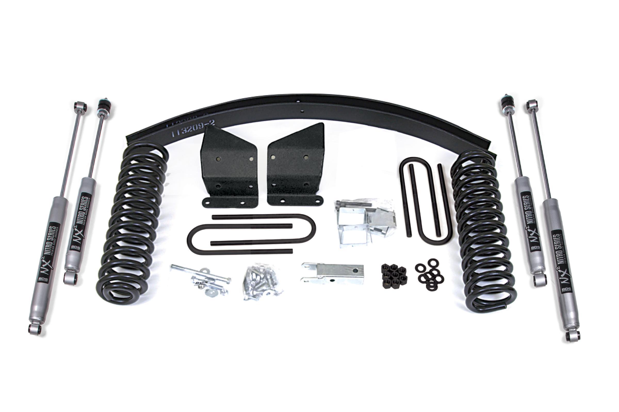 BDS Suspension 4 Inch Lift Kit Ford F100/F150 77-79 4WD Block Kit and Add A Leaf NX2 Nitro (1977-1979 F-150, F-100) - BDS372H