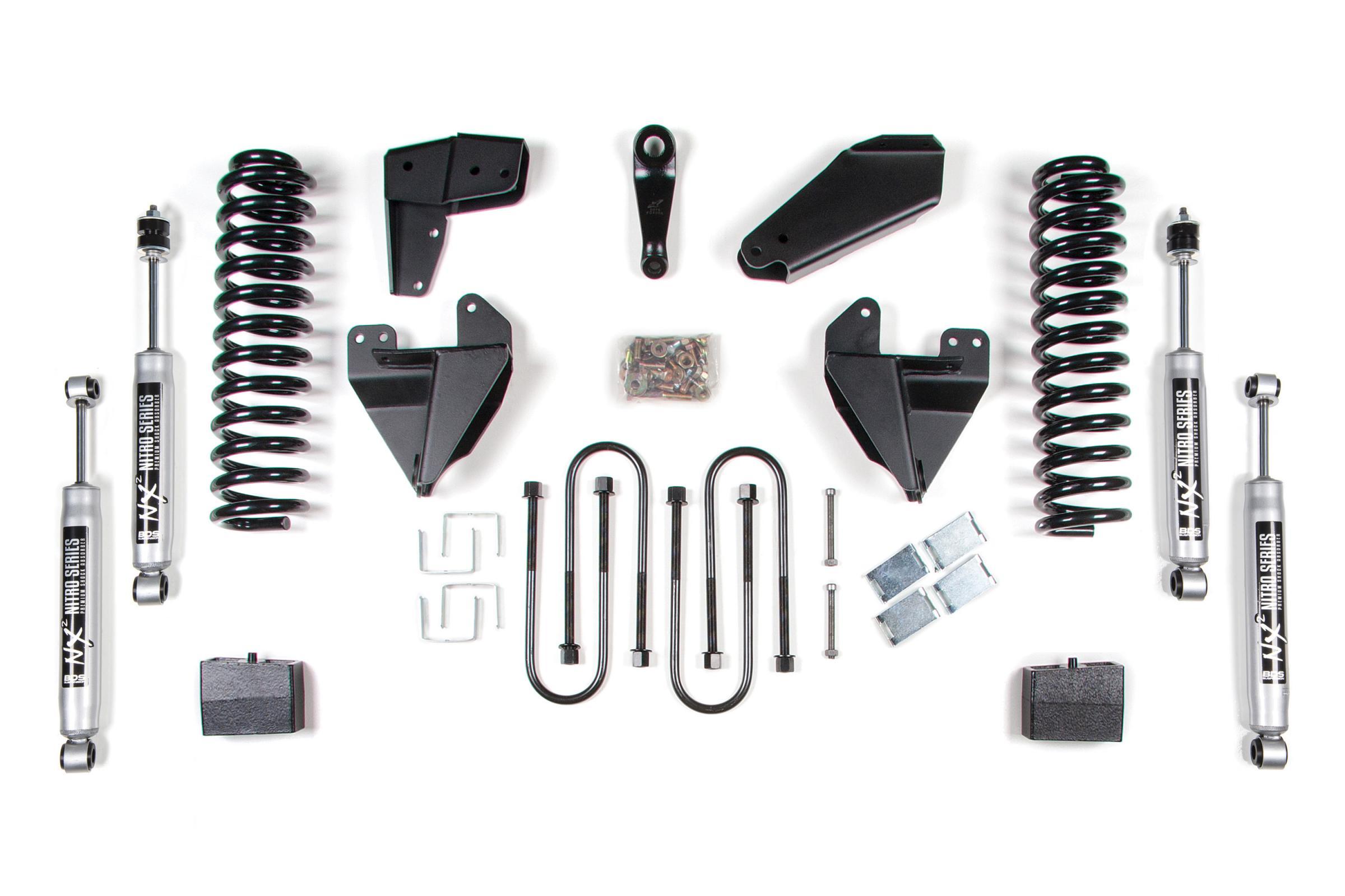 BDS Suspension 6 Inch Lift Kit Ford F100/F150 80-96 4WD 4 Inch Block Kit with Add A Leaf NX2 Nitro - BDS509H