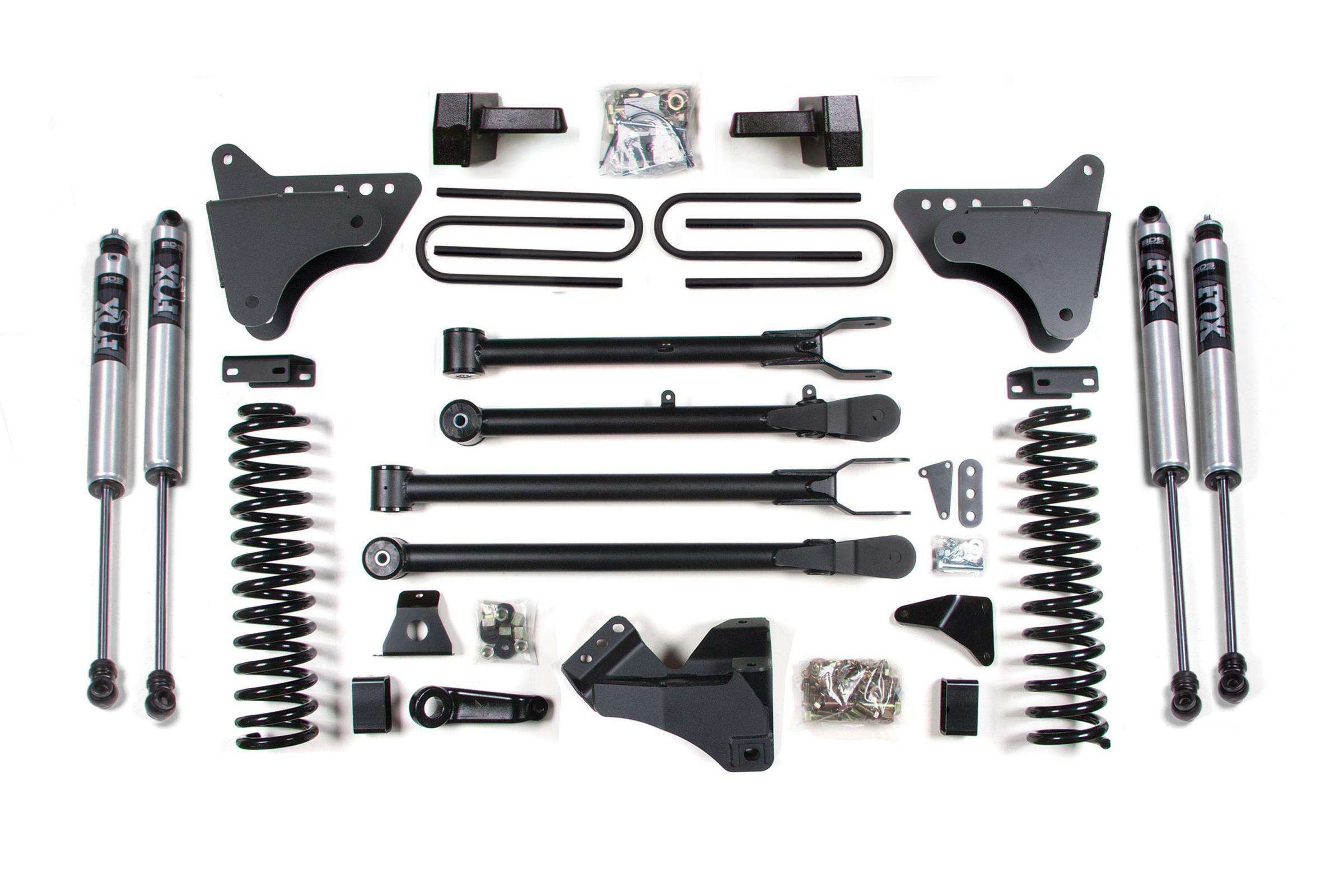 BDS Suspension 6 Inch Lift Kit w/ 4-Link Ford F250/F350 Super Duty 08-10 4WD Gas Block Without Factory Overload FOX 2.0 Performance (2008-2010 F-350 Super Duty, F-250 Super Duty) - BDS564FS