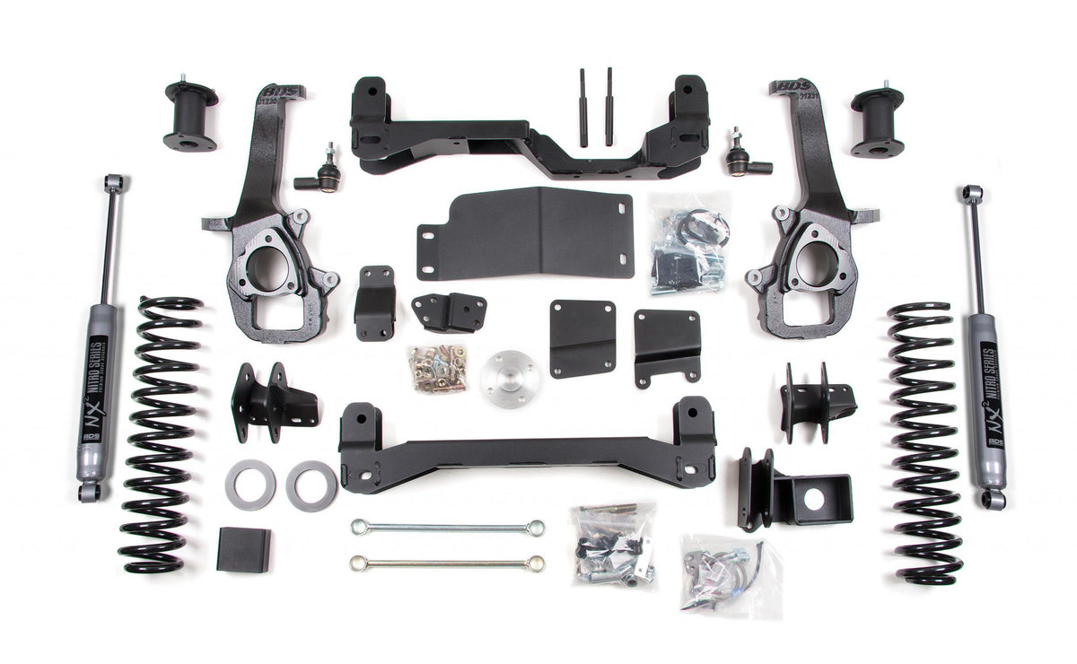 BDS Suspension 4 Inch Lift Kit Dodge Ram 1500 2012 4WD 2 Inch Coil Spacers NX2 NItro (2012 1500) - BDS664H