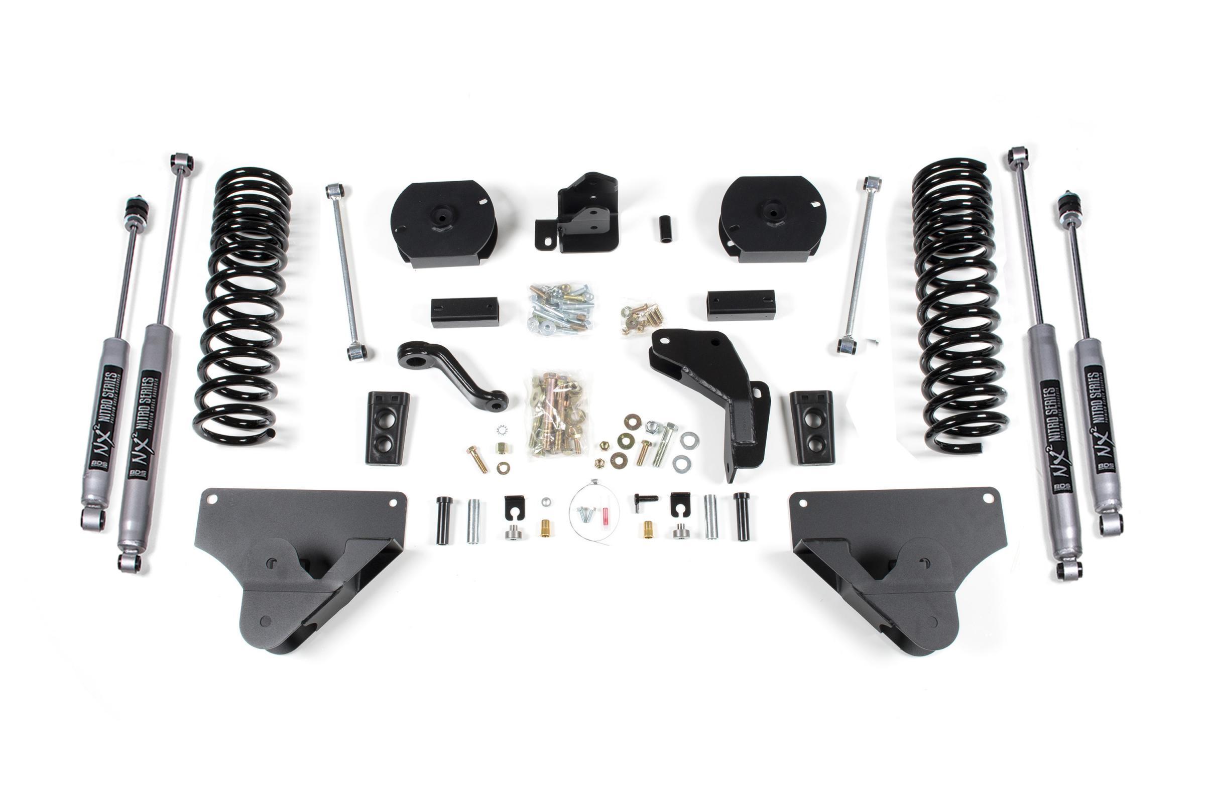 BDS Suspension 4 Inch Lift Kit Ram 2500 14-18 4WD Diesel Rear Coil Spacer NX2 Nitro Shocks (2014-2018 2500) - BDS698H