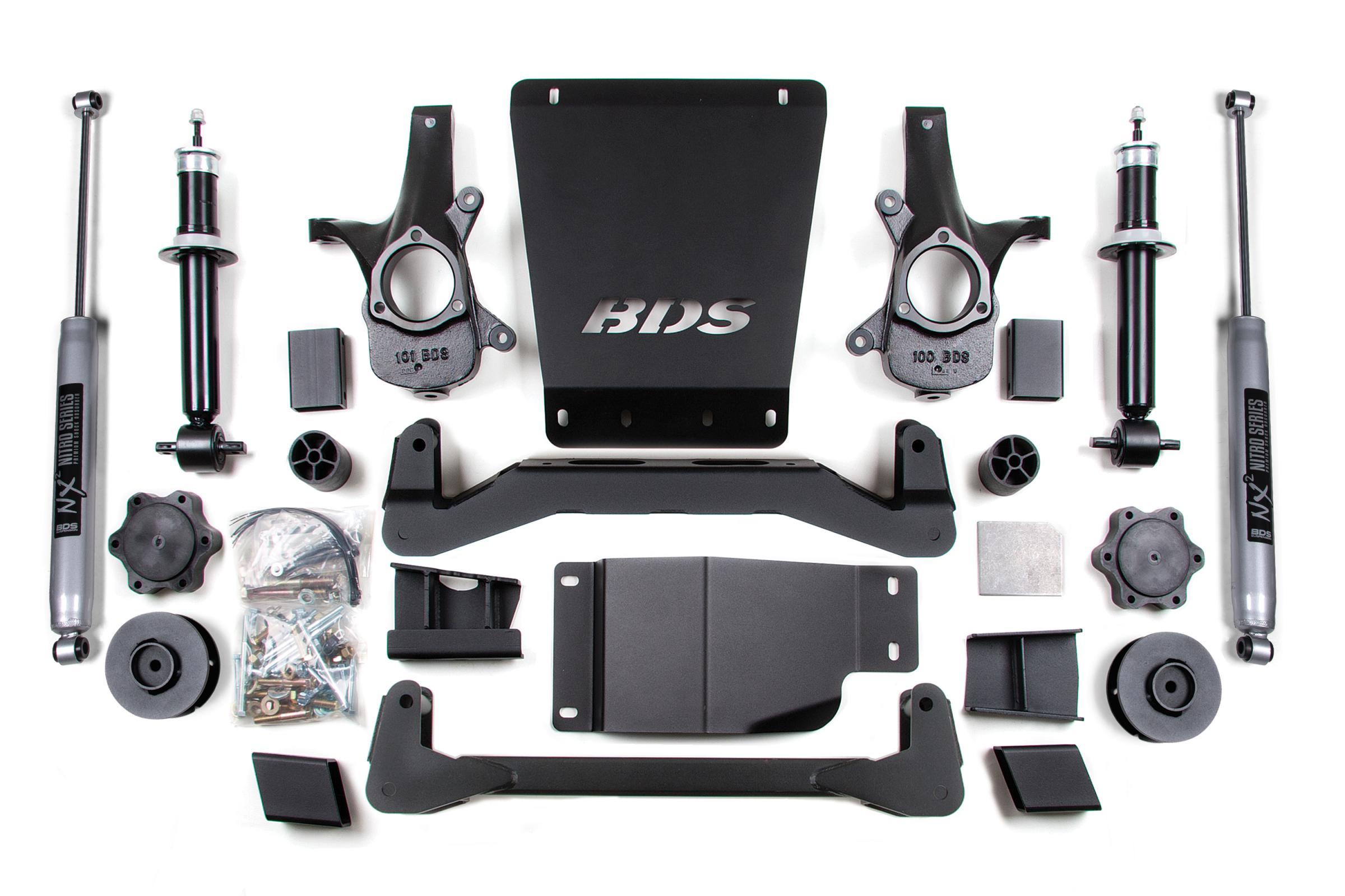 BDS Suspension 4 Inch Lift Kit Avalanche Surburban Tahoe or Yukon 1500 07-14 4WD 3 Inch Lift Coil Spacer Fox 2.0 Performance - BDS900FS