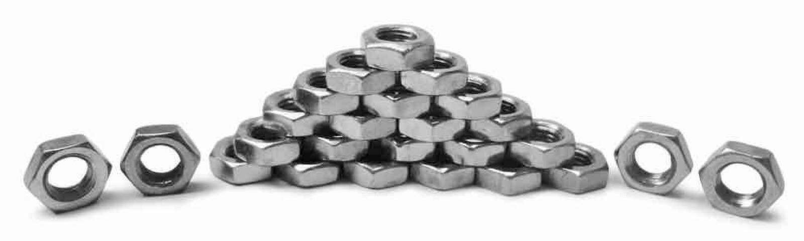 Steinjager Nuts Bulk Jam Fasteners, Bulk M10 x 1.50 RH 25 Pack Class 4 Plated Zinc Silver - J0014397
