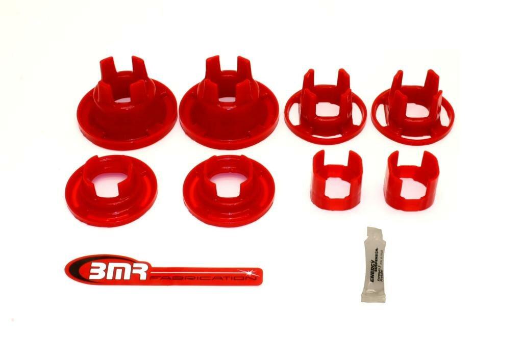 BMR BK016 Red Bushing Kit, Rear Cradle, Poly, Inserts Only, Street Version 5th Gen 2010 - 2011 Chevy