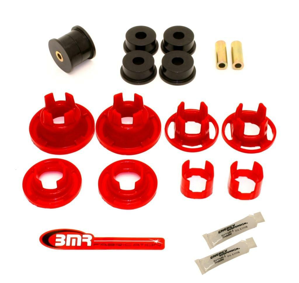 BMR BK020 Black / Red Rear Cradle Bushing Kit, Street Version (BK001, BK016) 5th Gen 2010 - 2011 Chevy