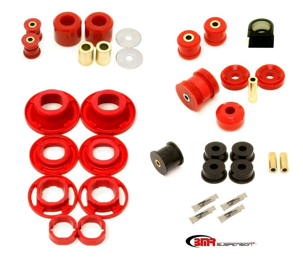 BMR BK042 Black / Red Total Suspension Bushing Kit, Street Version (BK041,21,22) 5th Gen 2012 - 2015 Chevy