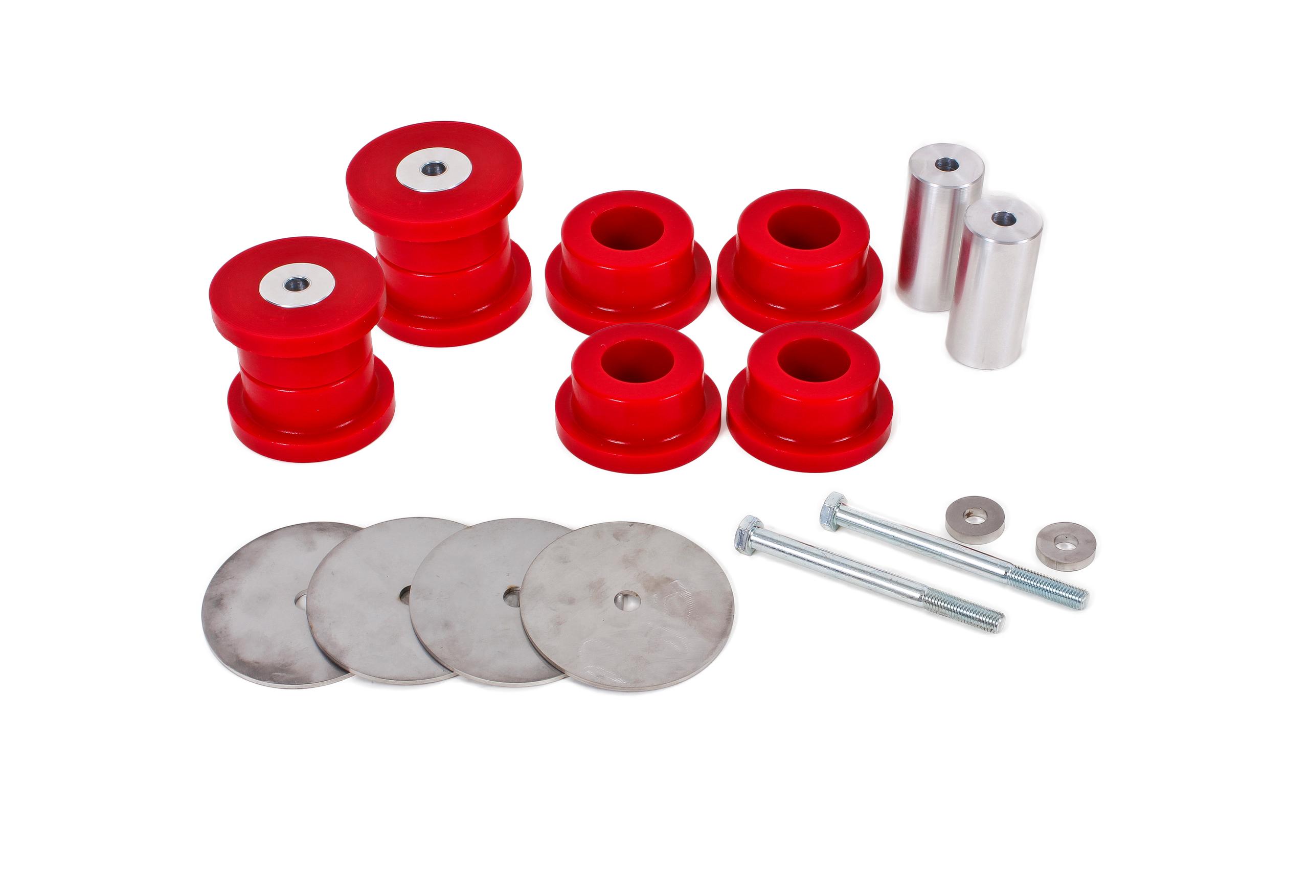 BMR BK061 Red Bushing Kit, Rear cradle, Polyurethane 6th Gen 2016-2020 Chevy