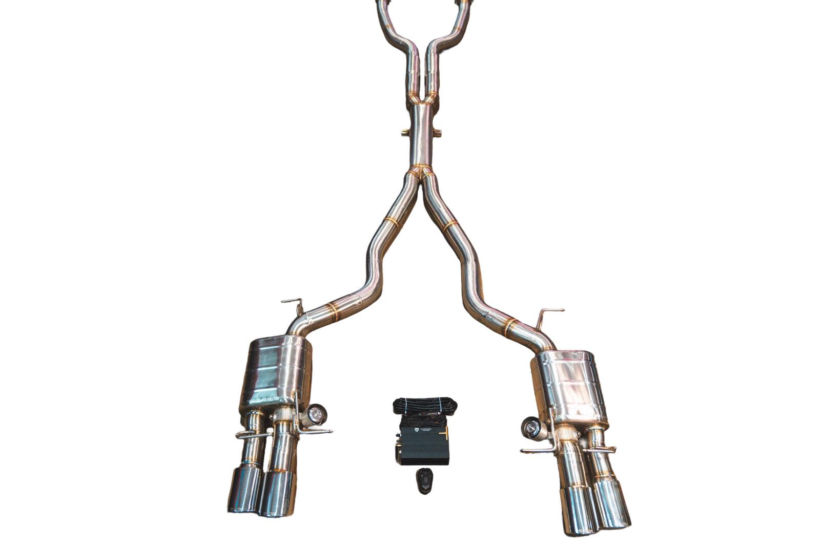 Valvetronic Designs 2005-2010 BMW E60 M5 5.0L Catback T304 Stainless Steel Brushed 3.5 Inch Outlet Tips - BMW.E60.M5.VSES.BR