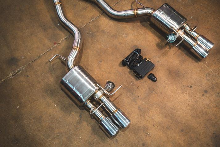 Valvetronic Designs 2005-2010 BMW E60 M5 5.0L Catback T304 Stainless Steel Brushed 3.5 Inch Outlet Tips - BMW.E60.M5.VSES.BR
