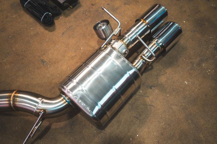 Valvetronic Designs 2005-2010 BMW E60 M5 5.0L Catback T304 Stainless Steel Brushed 3.5 Inch Outlet Tips - BMW.E60.M5.VSES.BR