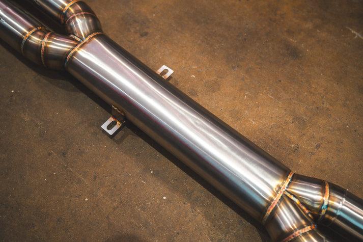 Valvetronic Designs 2005-2010 BMW E60 M5 5.0L Catback T304 Stainless Steel Brushed 3.5 Inch Outlet Tips - BMW.E60.M5.VSES.BR
