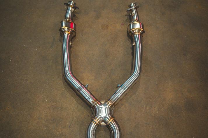 Valvetronic Designs 2008-2011 BMW E90,E92 M3 4.0L 200 Cell Full Exhaust System T304 Stainless Steel Forged Carbon 3.5 Inch Outlet Tips - BMW.E9X.M3.VSES.2CC.BR.RC