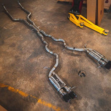 Valvetronic Designs 2011-2016 BMW F10 M5 4.4L Catback T304 Stainless Steel Forged Carbon 3.5 Inch Outlet Tips - BMW.F10.M5.VSES.BR.FC