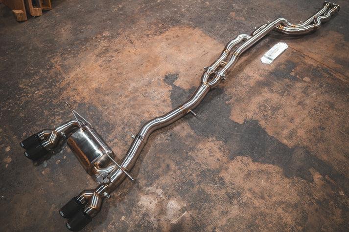 Valvetronic Designs 2014-2020 BMW F80,F82 M3,M4 3.0L Catback T304 Stainless Steel Brushed 3.5 Inch Outlet Tips - BMW.F8X.M3.M4.VSES.BR.BRSH