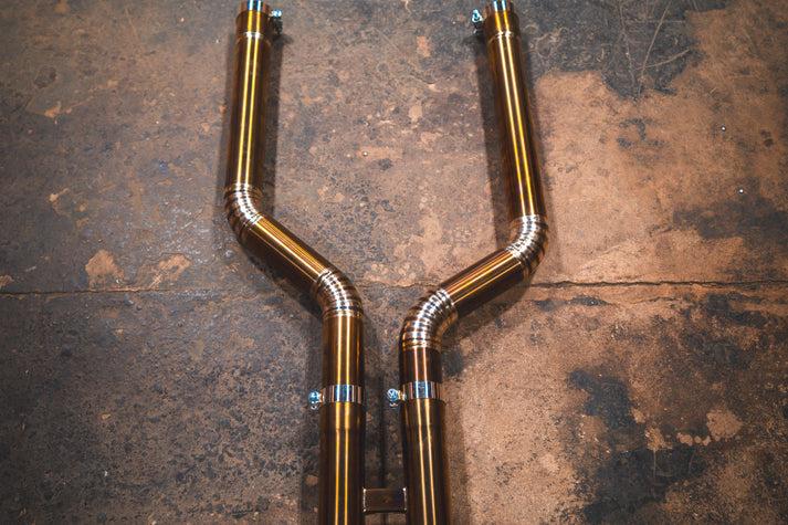 Valvetronic Designs 2020-2025 BMW F95 X5M 4.4L Catback Grade 5 Titanium Burnt 3.5 Inch Outlet Tips - BMW.F95.X5M.VSES.TI.BRT