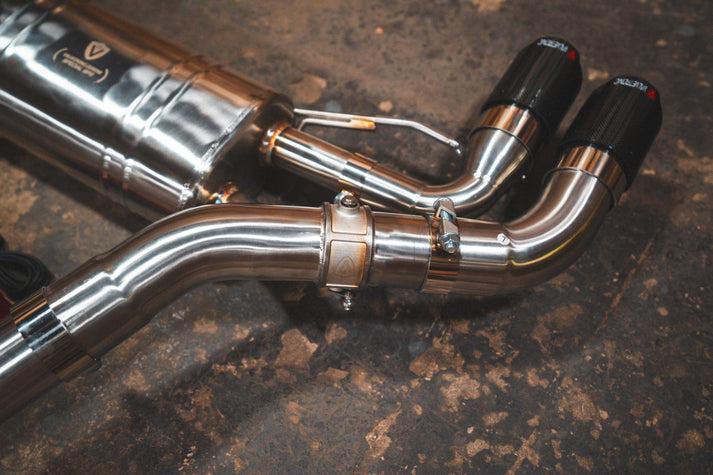 Valvetronic Designs 2019-2025 BMW G20, M340i 3.0L Catback T304 Stainless Steel Carbon Fiber 4.0 Inch Outlet Tips - BMW.G20.M340i.VSES.BR.RC