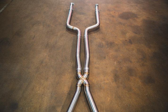 Valvetronic Designs 2017-2023 BMW G30, M550i 4.4L Catback Grade 5 Titanium Brushed 3.5 Inch Outlet Tips - BMW.G30.M550i.VSES.TI.BRSH