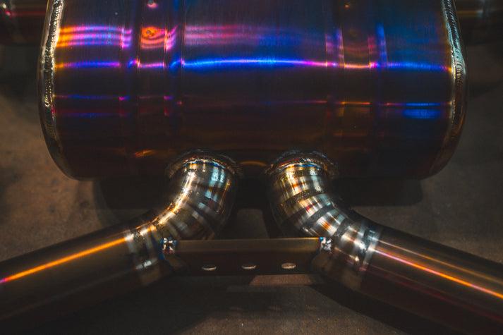 Valvetronic Designs 2022-2025 BMW G87, M2 3.0L Axleback Grade 5 Titanium Titanium 4.0 Inch Outlet Tips - BMW.G87.M2.AXL.TI.TIBRT