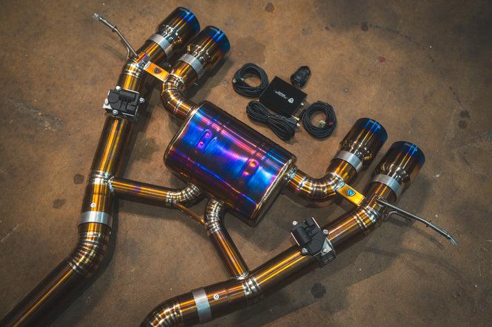 Valvetronic Designs 2022-2025 BMW G80,G82 M3,M4 3.0L Axleback Grade 5 Titanium Titanium 4.0 Inch Outlet Tips - BMW.G8X.M3.AXL.TI.TIBRT