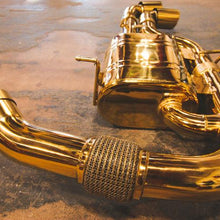 Valvetronic Designs BMW i8 1.5L Full Exhaust System Anodized Gold T304 Stainless Steel Anodized Gold 3.5 Inch Outlet Tip - BMW.I8.VSES.FF.AG