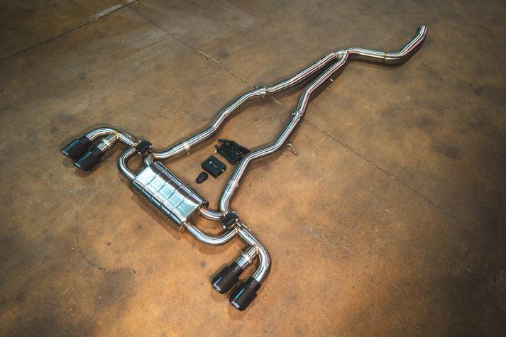 Valvetronic Designs 2017-2025 BMW G29, Z4 M40, 30i 3.0L,2.0L, Catback T304 Stainless Steel Black 3.5 Inch Outlet Tips - BMW.Z4.G29.VSES.BR.BLK