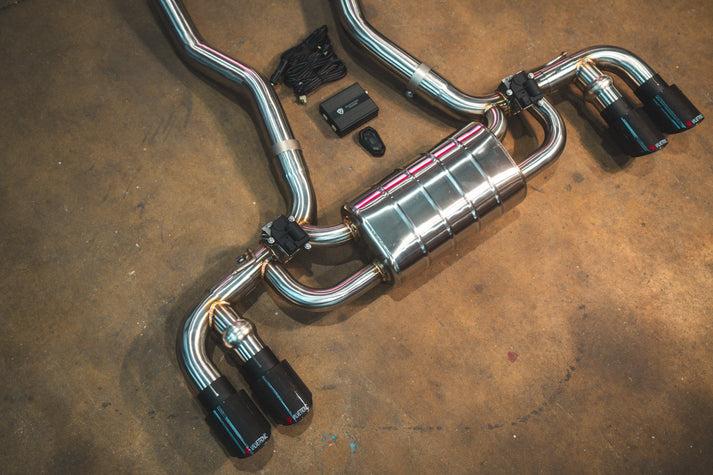Valvetronic Designs 2017-2025 BMW G29, Z4 M40, 30i 3.0L,2.0L, Catback T304 Stainless Steel Black 3.5 Inch Outlet Tips - BMW.Z4.G29.VSES.BR.BLK