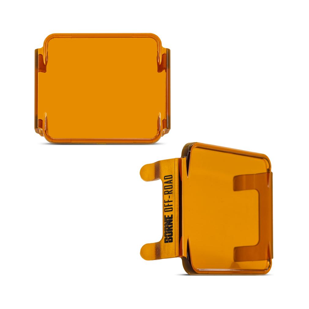 Mishimoto Borne Off-Road Light Pod Covers Amber - BNLT-COV-PODYL