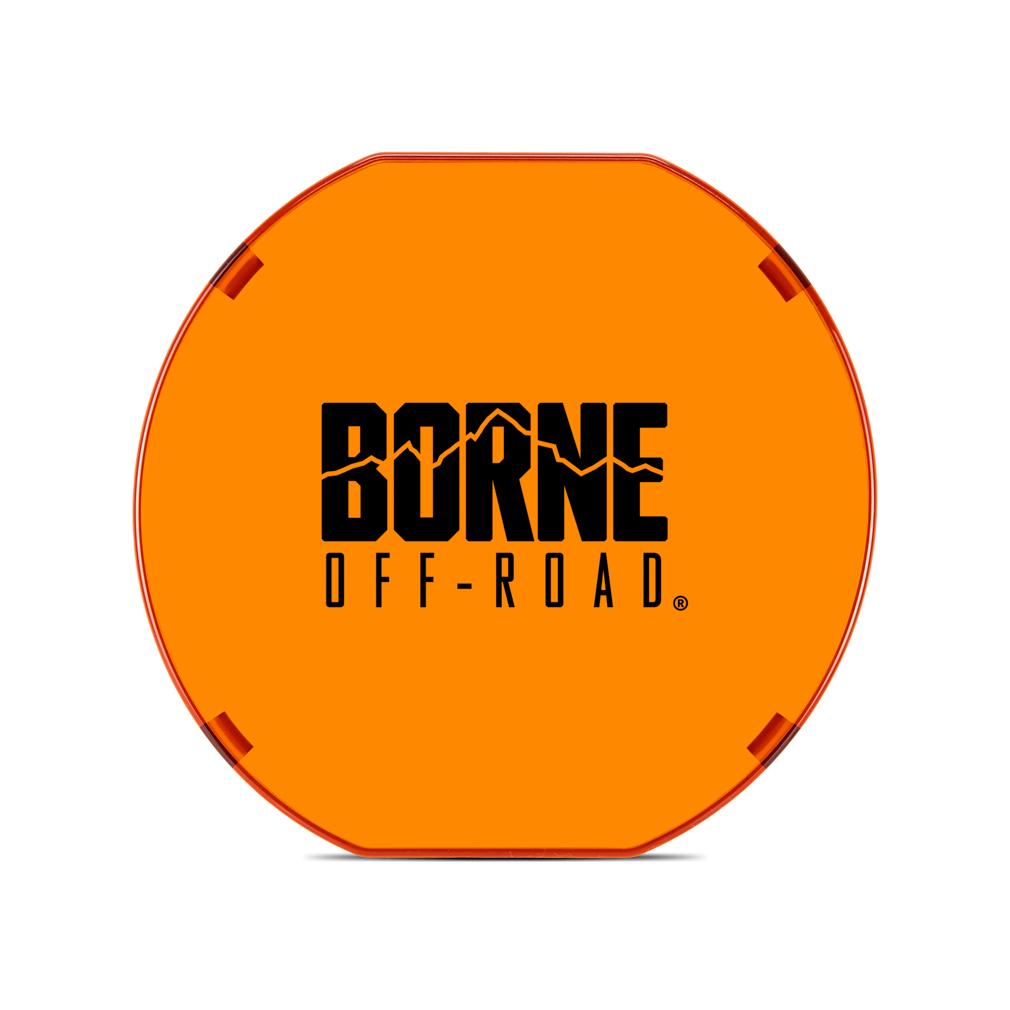 Mishimoto Borne Off-Road 7In Round Light Cover Amber - BNLT-COV-RD7YL