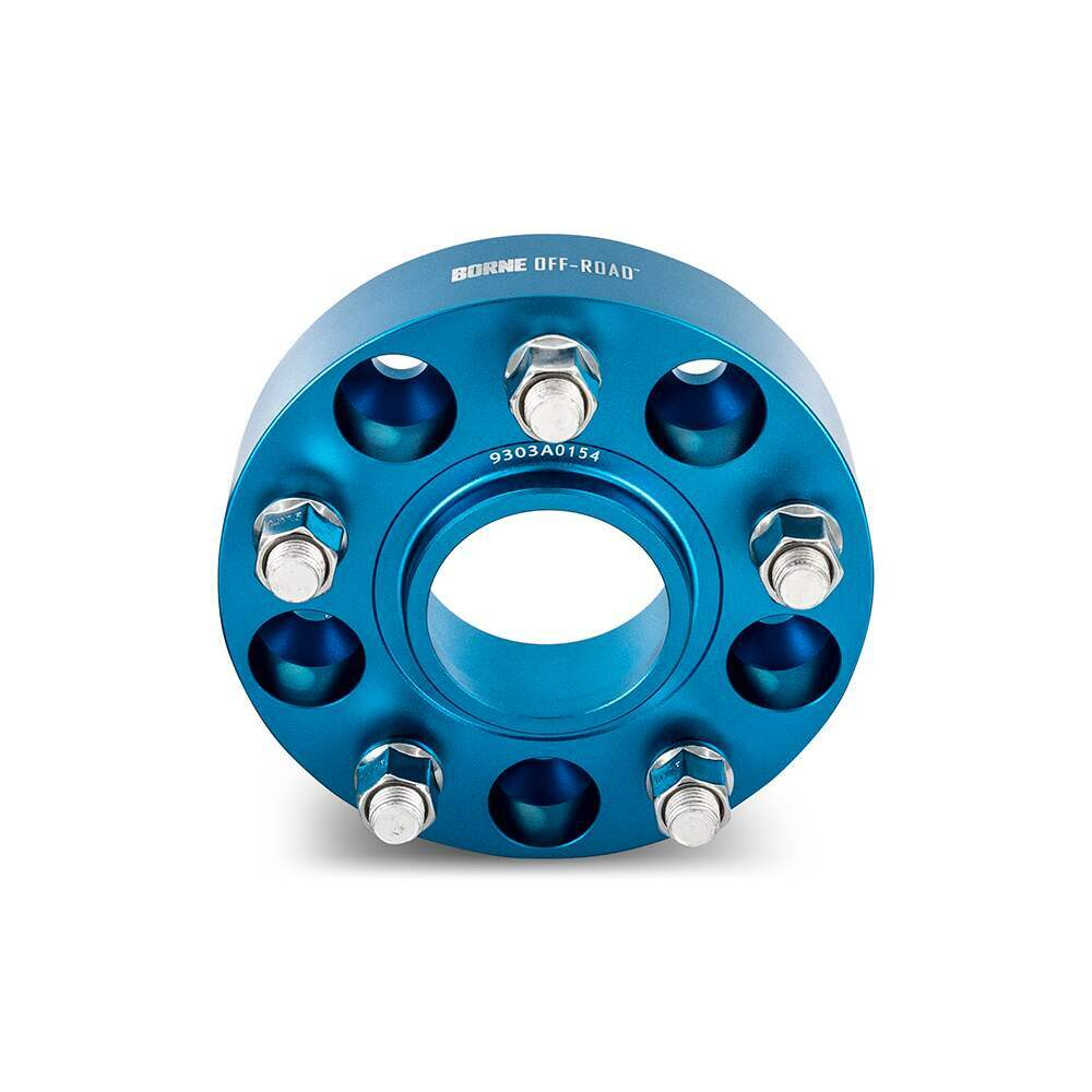 Mishimoto Wheel Spacers, 5X127, 71.6mm Center Bore, M14 X 1.5, 1.50-in Thick, Blue (2011-2020 Durango, Grand Cherokee, Wrangler, Gladiator) - BNWS-003-381BL