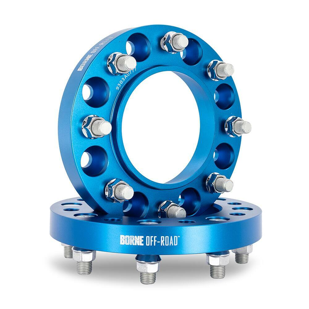 Mishimoto Wheel Spacers, 8X165.1, 121.3Mm Center Bore, M14 X 1.5, 45Mm Thick, Blue - BNWS-006-450BL