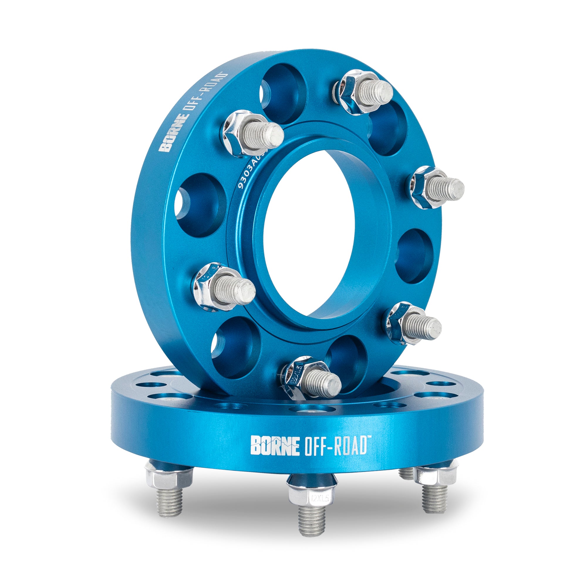 Borne Off-Road Wheel Spacers - 6x139.7 - 95.1 - 30 - M14 - Blue