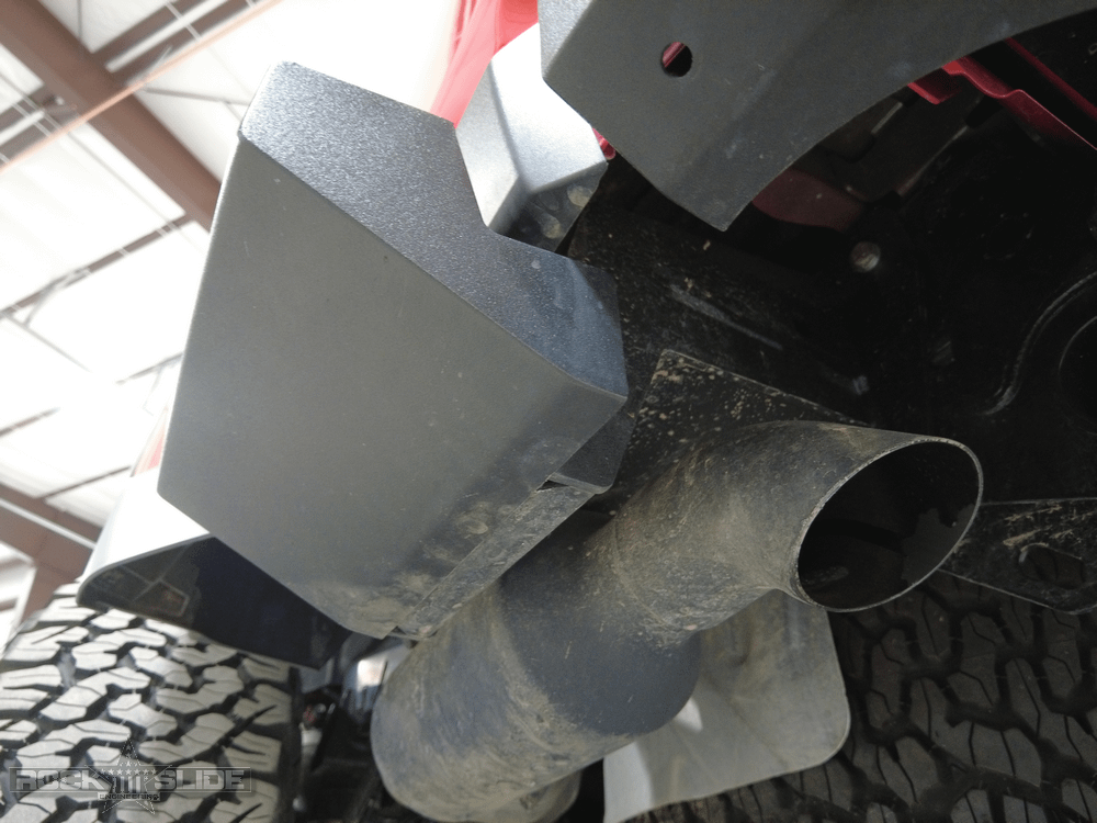 Rock Slide Engineering Gladiatror Rear Rock Sliders for 20-Pres Jeep Gladiator JT Steel Powdercoat (2020 Gladiator) - BR-100-JT4
