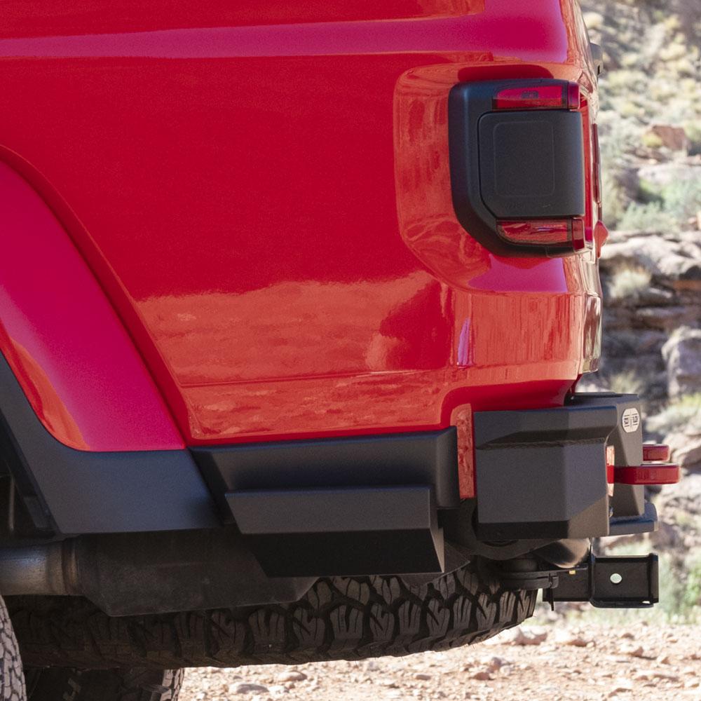 Rock Slide Engineering Gladiatror Rear Rock Sliders for 20-Pres Jeep Gladiator JT Steel Powdercoat (2020 Gladiator) - BR-100-JT4