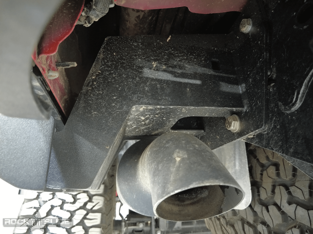 Rock Slide Engineering Gladiatror Rear Rock Sliders for 20-Pres Jeep Gladiator JT Steel Powdercoat (2020 Gladiator) - BR-100-JT4