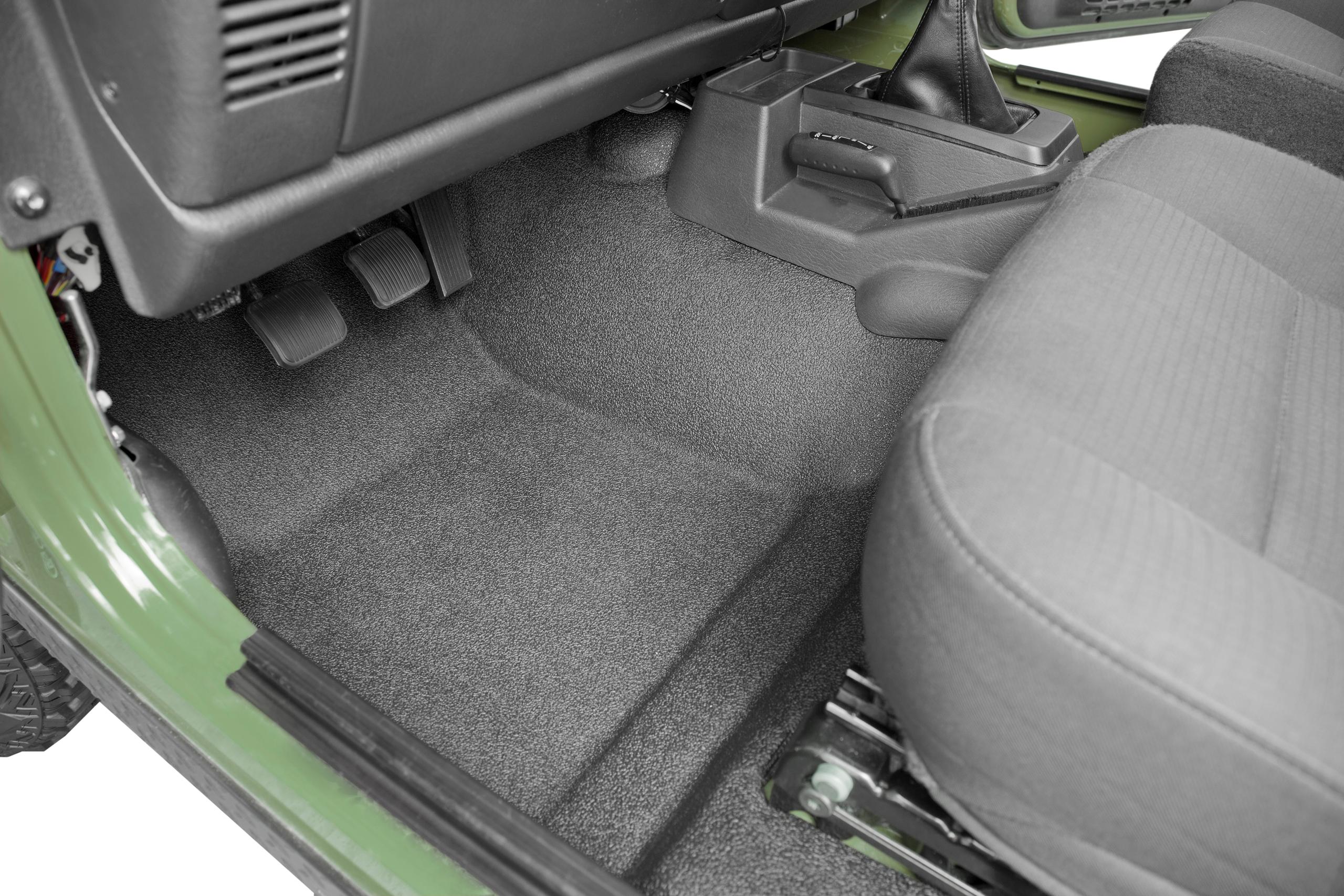 Bedrug Jeep Bedtred 97-06 Tj/Lj Frnt 3pc Flr Kit (W/O Cntr Cnsl) - Ht Shlds *Spec Ordr* (1997-2006 Jeep Wrangler) - BTTJ97FNC