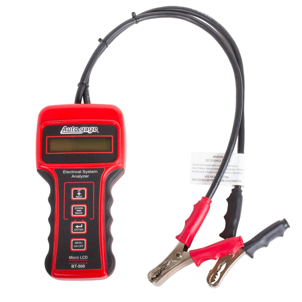 Auto Meter BATTERY TESTER, 6/12/24V, AUTOGAGE - BT-500