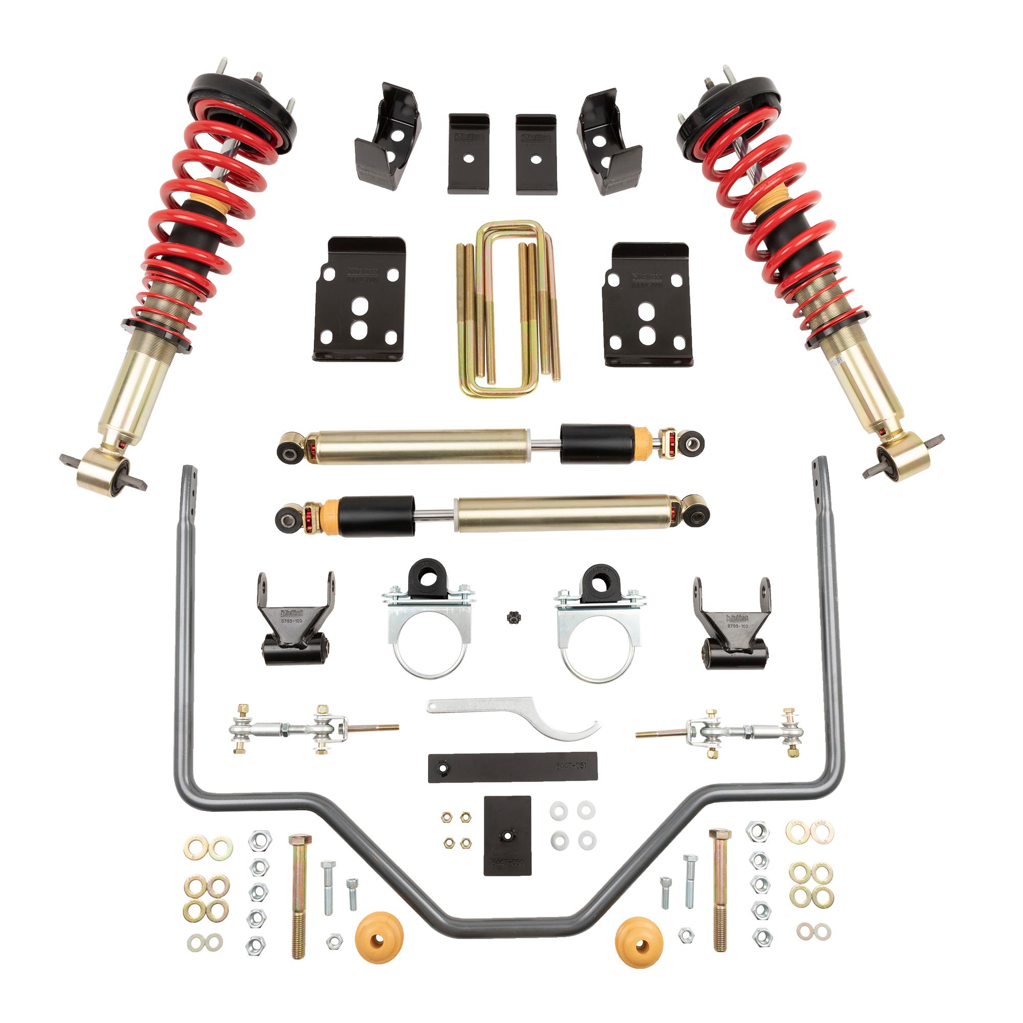 Belltech Complete Kit Inc. Damping/Height Adjustable Front Coilovers &amp; Rear Sway Bar (2015-2020 F-150) - 1000HKP