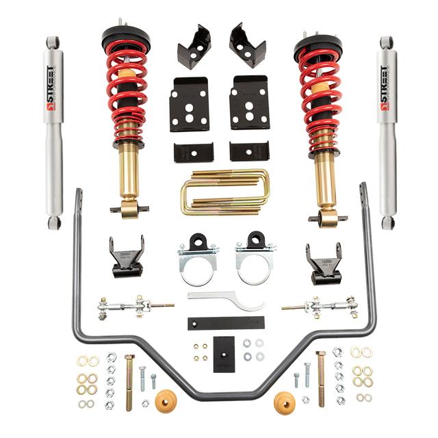 Belltech Complete Kit Inc. Height Adjustable Front Coilovers &amp; Rear Sway Bar (2015-2020 F-150) - 1000HK
